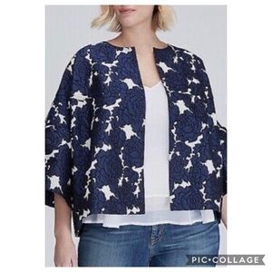 Floral Blue and White Women's Jacket